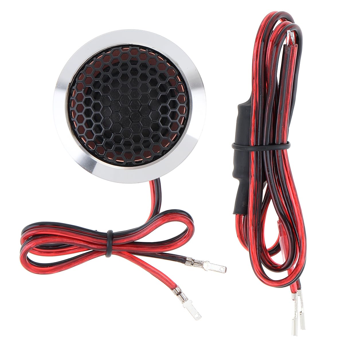 Tweeters de cúpula de seda, 2 unidades de 1.5 pulgadas 250 W T25 de aleación de aluminio de alta eficiencia Mini altavoces para sistema de audio de coche, color plateado