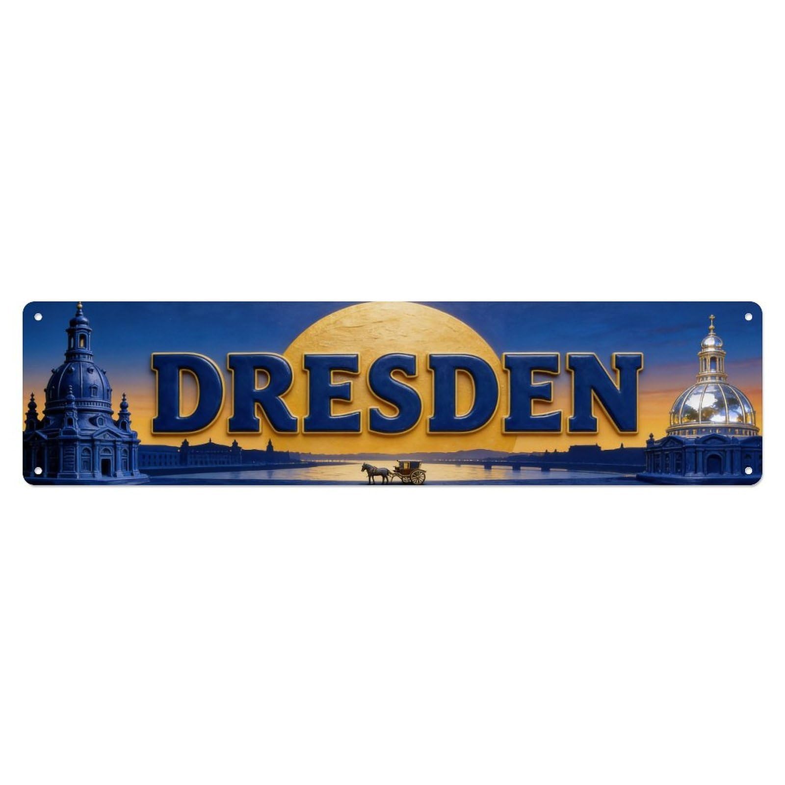 Metal Tin Sign Dresden Germany Retro