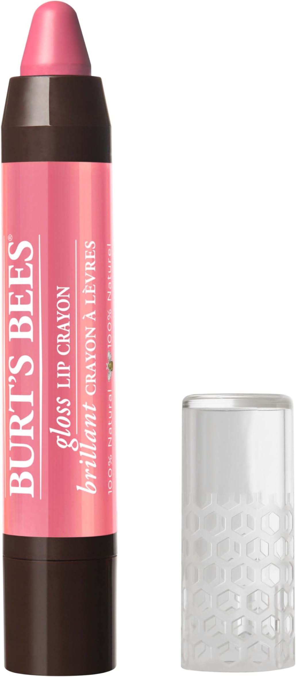 Burt's Bees 100% Natural Moisturizing Gloss Lip Crayon, Pink Lagoon - 1 Crayon