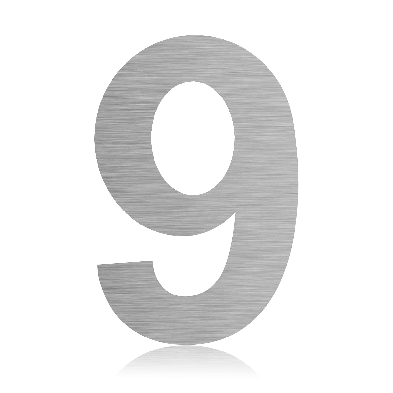 CobataCobata Modern House Numbers- 6 Inch Floating Stainless Steel Home Address Number/ Silver Number 9