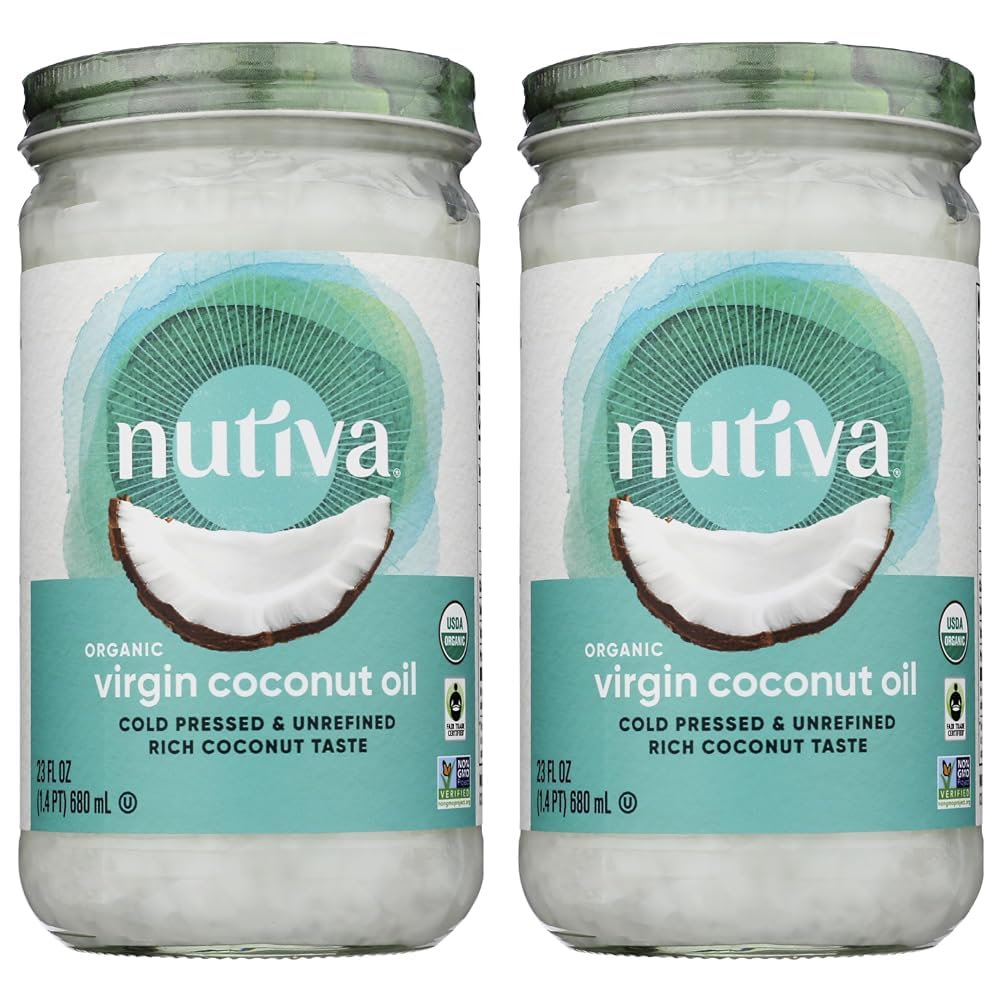 NutivaOrganic Virgin Coconut Oil, 23 Ounce (Pack of 2)USDA OrganicFair Trade CertifiedFair Trade CertifiedFair Trade Certified