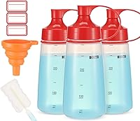 Vista 16 de Botella exprimidora de condimentos para salsas de boca ancha, botellas de plástico para condimentos, pintura, salsa de tomate, mostaza, aceite
