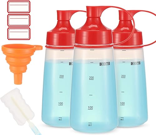 Vista 16 de Botella exprimidora de condimentos para salsas de boca ancha, botellas de plástico para condimentos, pintura, salsa de tomate, mostaza, aceite