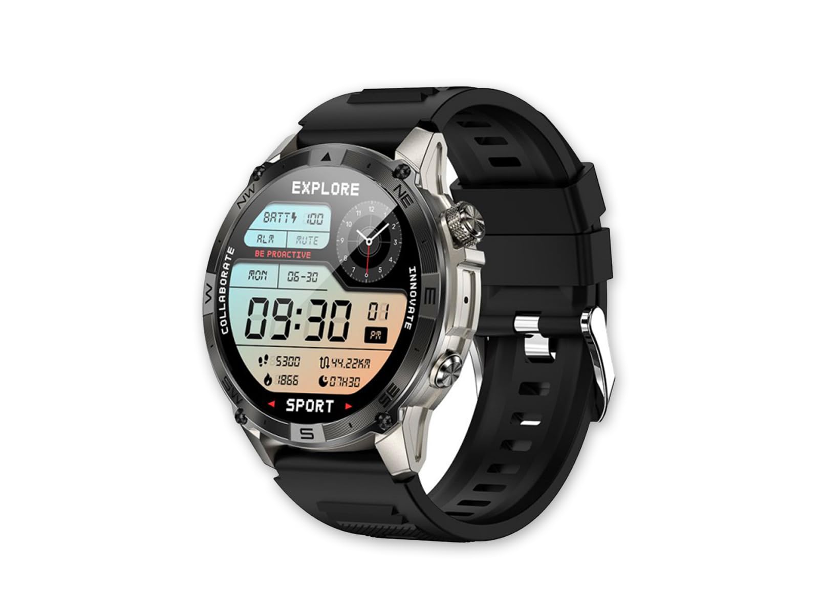 CGV | Montre connectée Geko X GPS - écran AMOLED, 10j d'autonomie | 60 modes sport, suivi santé, IP68, prise des appels en qualité HD
