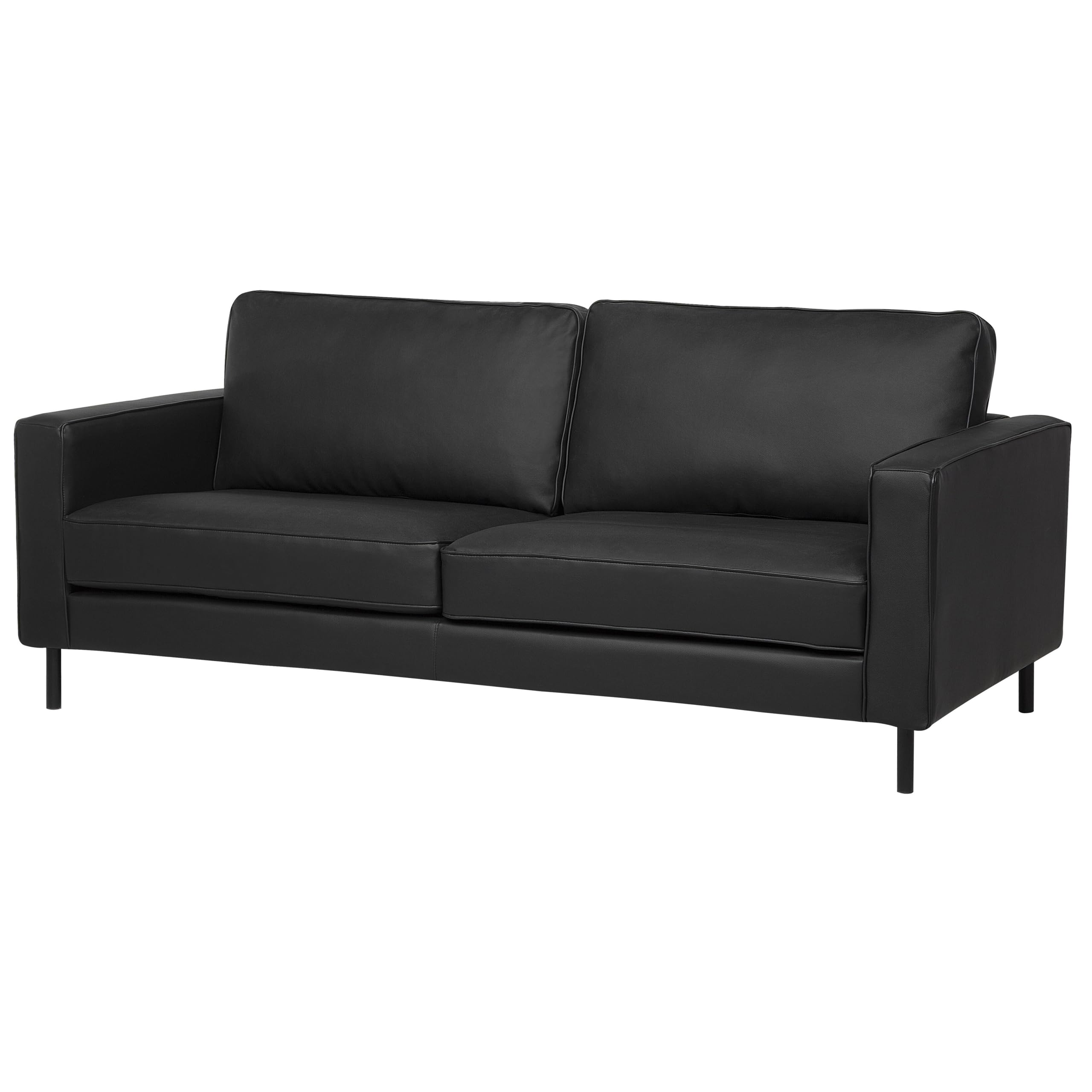 Wohnzimmer Set Sofa Sessel Leder moderne Wohnzimmermöbel in Schwarz Savalen
