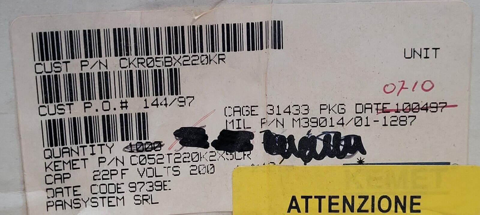 Generic (5 PCS) CKR05BX220KR KEMET Compatible with CAP CER RADIAL