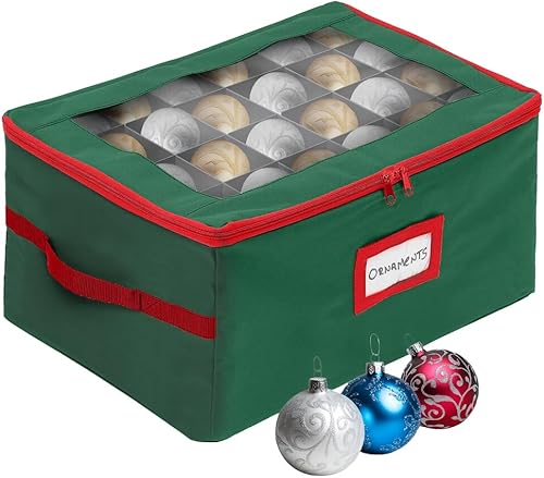 Miniatura 15 de HOLDN’ STORAGE - Caja de almacenamiento para adornos navideños con divisores - Capacidad para 48 adornos de hasta 3.0 pulgadas de diámetro, 2 Negro