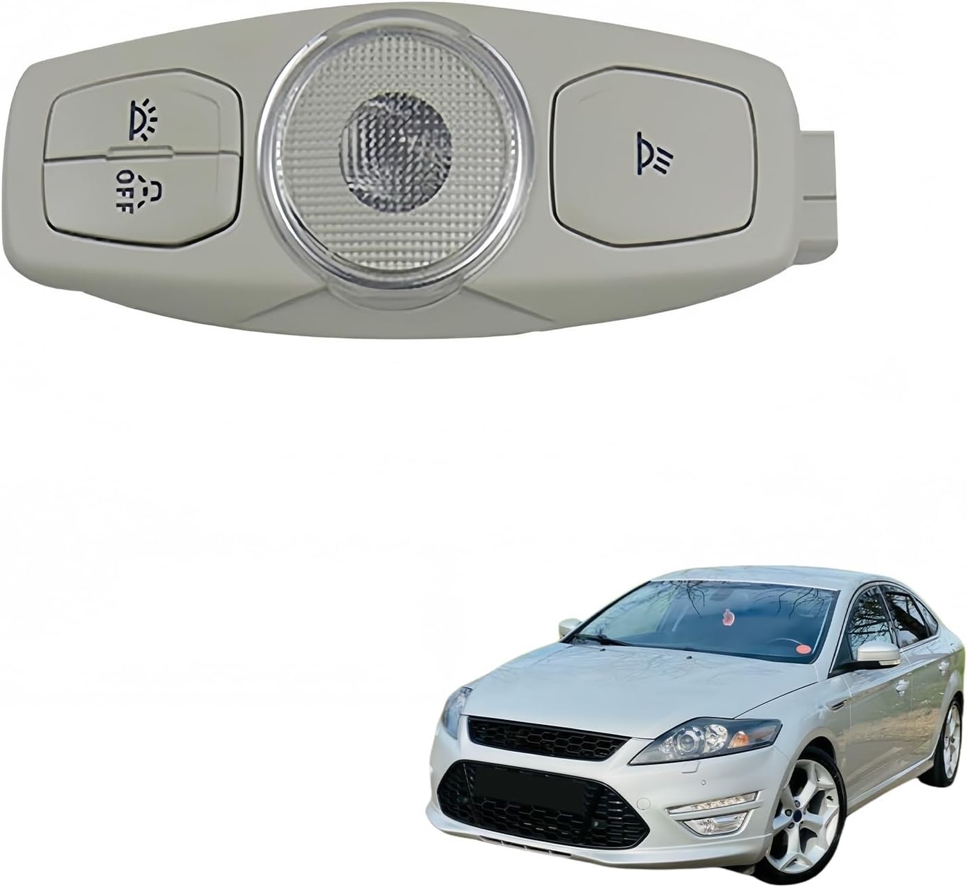 1 Pcs Automotive Overhead Consoles, Compatible with Focus 3 4 MK3 MK4 Kuga Escape Mondeo Everest 2012-2017, Overhead Console Dome(6 pin Switch 1)