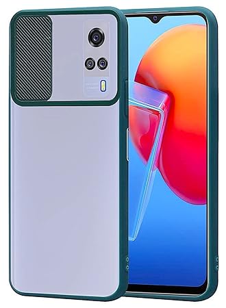 A3sprime Back Cover for Vivo Y51 |Shockproof Slide Camera Lens Protection Back Cover| Colour - Green