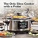 Hamilton Beach Portable 6-Quart Set & Forget Digital Programmable Slow Cooker with Lid Lock, Temperature Probe, Stainless Steel