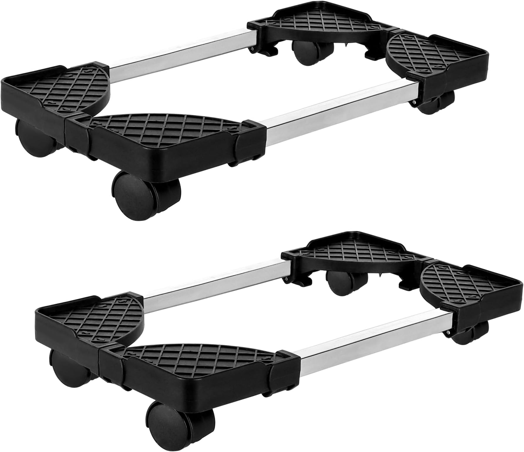 DiDiBiRDi 2 Pcs Computer Tower Stand with Adjustable Length and Width,Equipped with 4 movable pulleys, Suitable for Most Computer Hosts