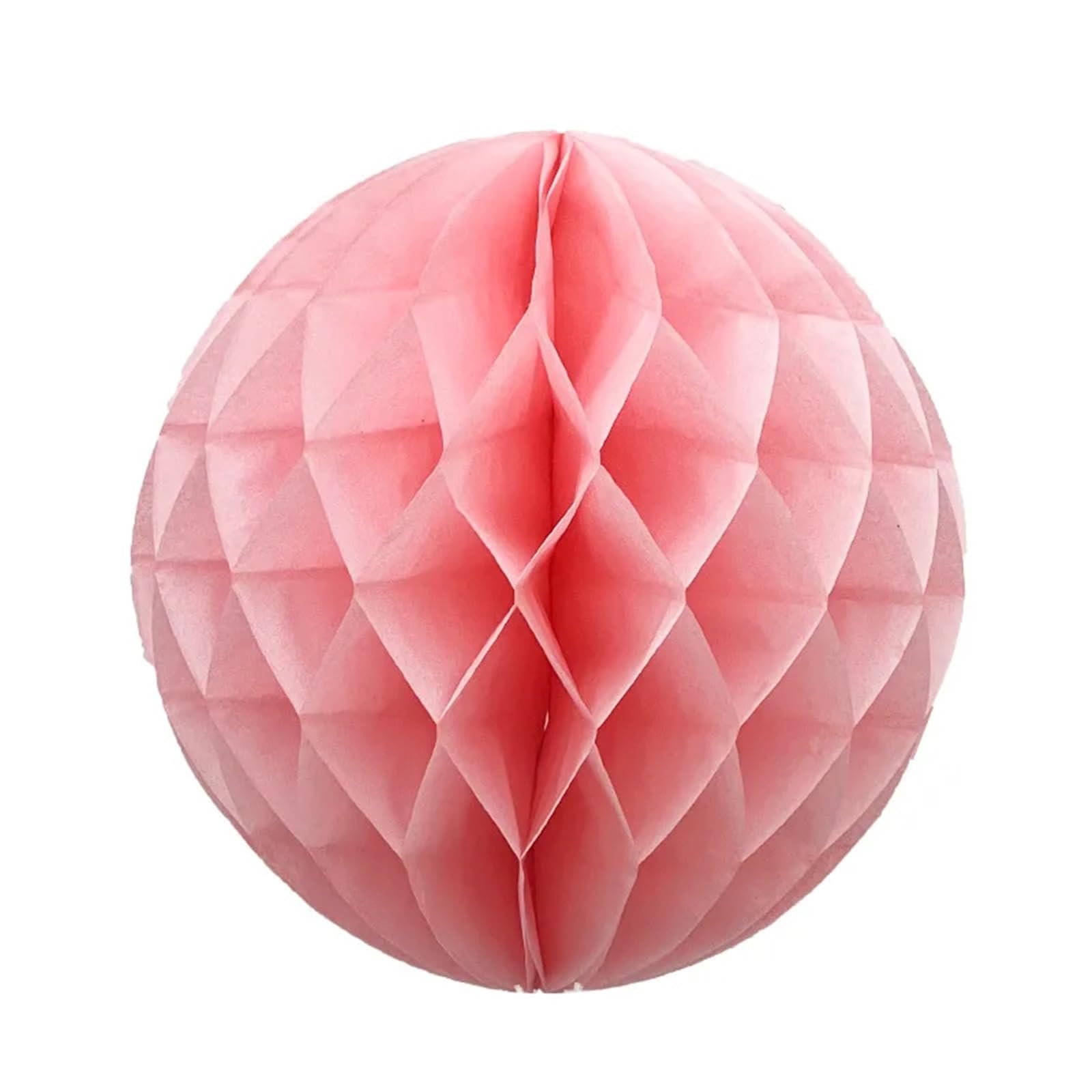 Paper Pom Poms 10Pcs Honeycomb Ball Wedding Room Column Background Decoration House(Light Pink,20CM)