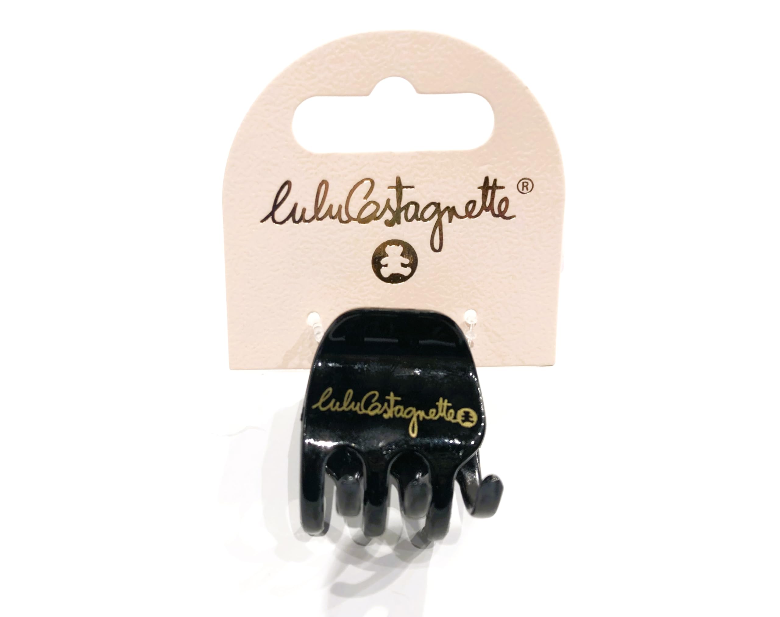 GLAM UPPARIS Lulu Castagnette Hair Clip - Hair Clip - Crab Non-Slip - Claw Clip for Women and Girls - Small Model - Hair Accessories - 3cm - Black