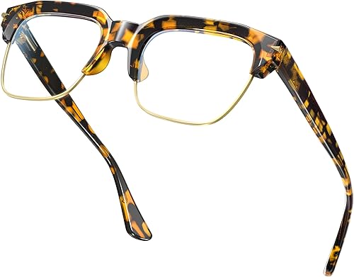 VISOONE Lentes ligeros TR90 con bloqueo de luz azul Marco Protector de visión para hombres y mujeres ELBERT