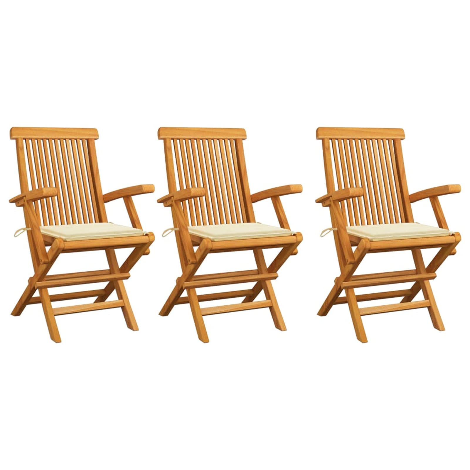 Chaise Jardin Exterieur en Teck MOONAIRY Ensemble de Table pour Dîners en Plein Air