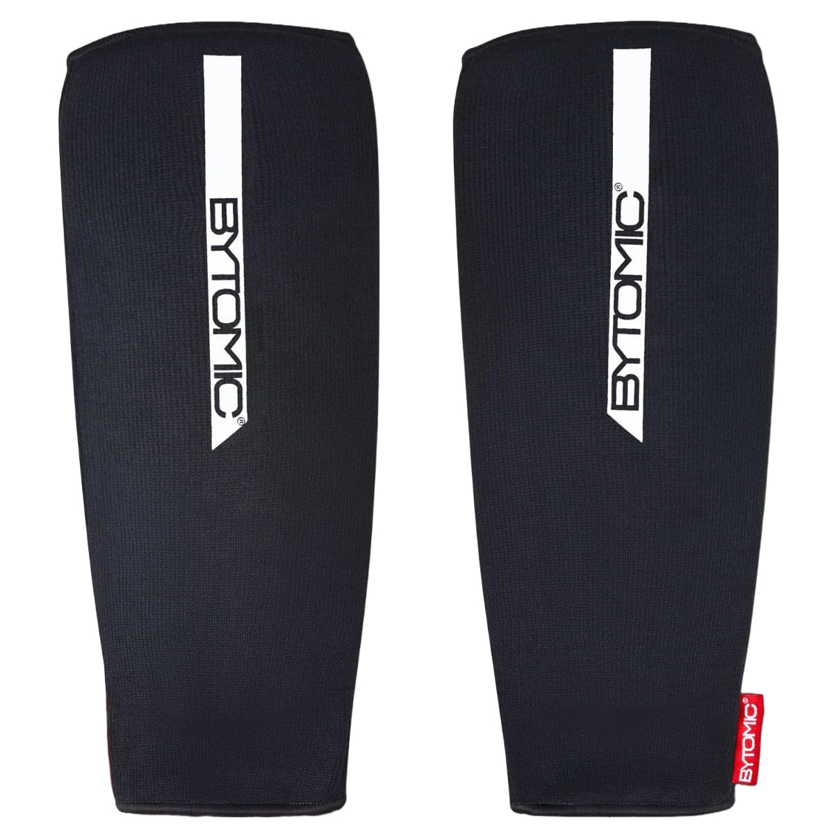 Bytomic Red Label Elasticated Shin Guards Black/White