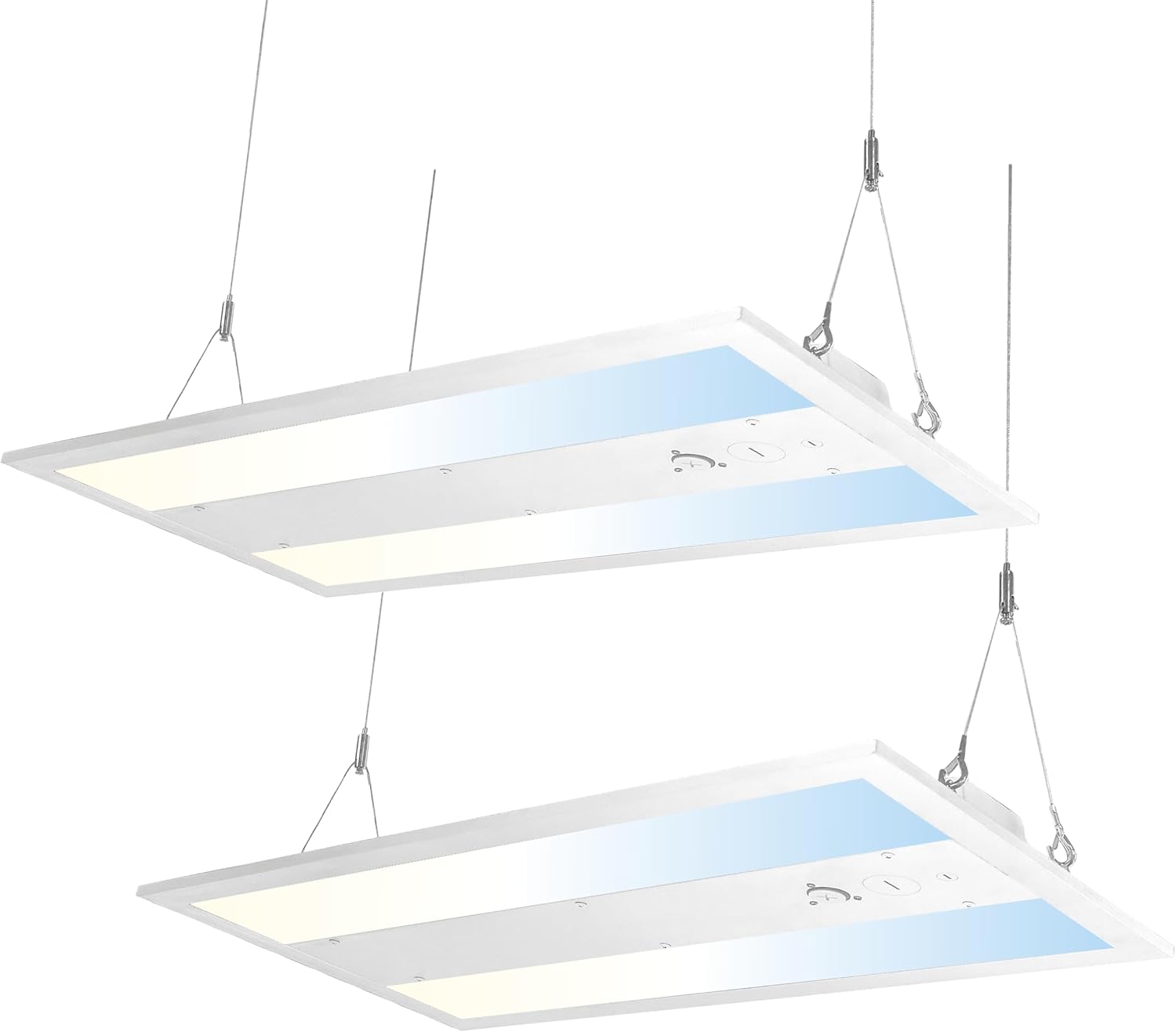 2FT LED Linear High Bay Shop, 165W Adjustable LED Shop Light, 23925lm 145LM/W, 100-277V, 0-10V Dim, 4000K 5000K 5700K Daylight Linear Hanging Light for Warehouse Workshops, ETL Listed 2Pack