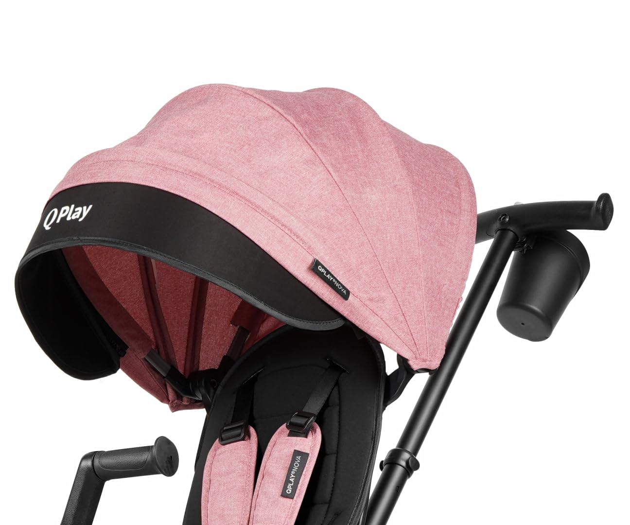 Q Play 6 In1 Kids Foldable Tricycle Toddler Stroller Trike Bike Ride On Toy Nova (Pink)