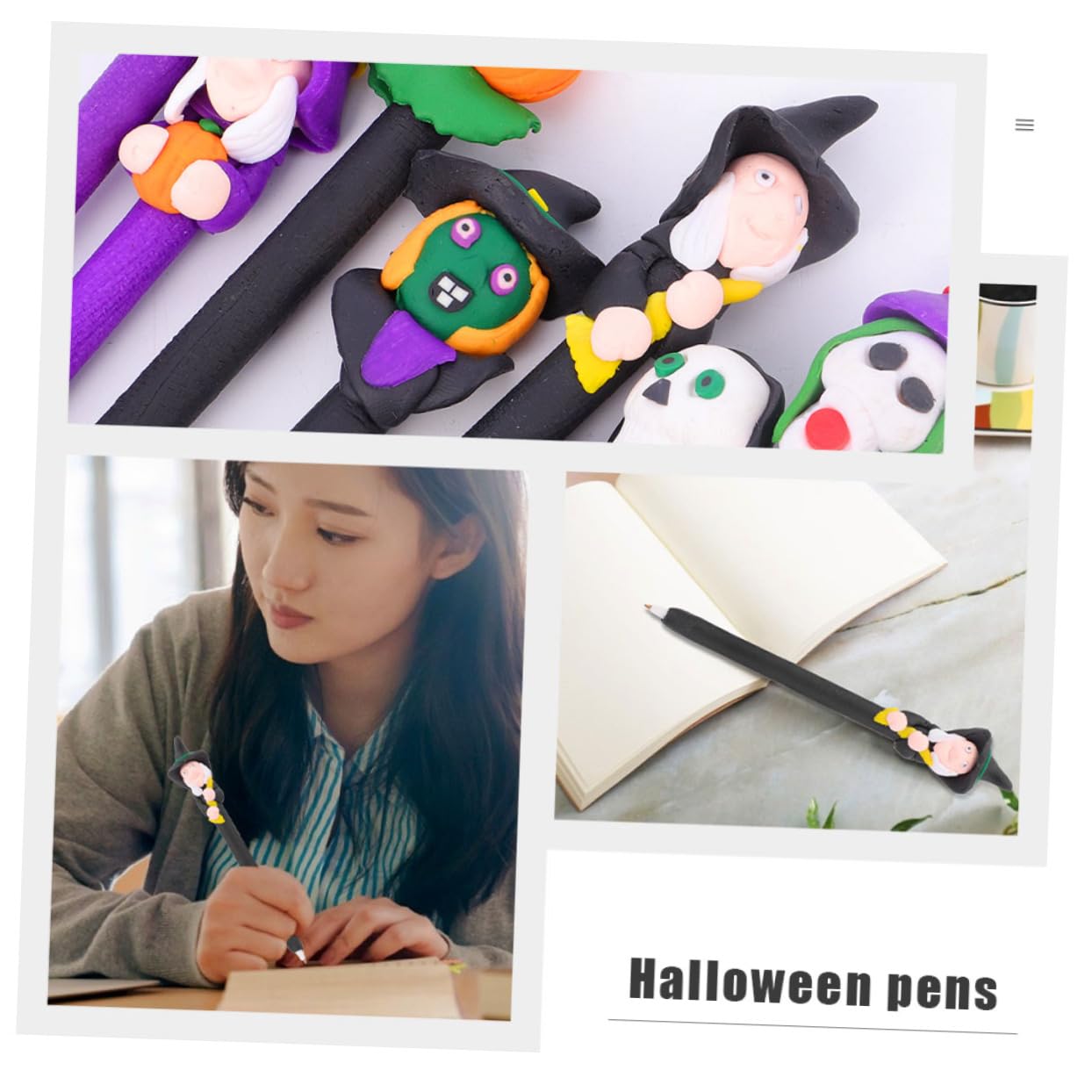 Tofficu 4 Set Penna A Sfera Di Halloween Adesivi Gel Kit Evidenziatori Marcatore Esposizione Penne Marcatori Penna Di Halloween Penna Argilla Polimerica 12 Pezzi * 4