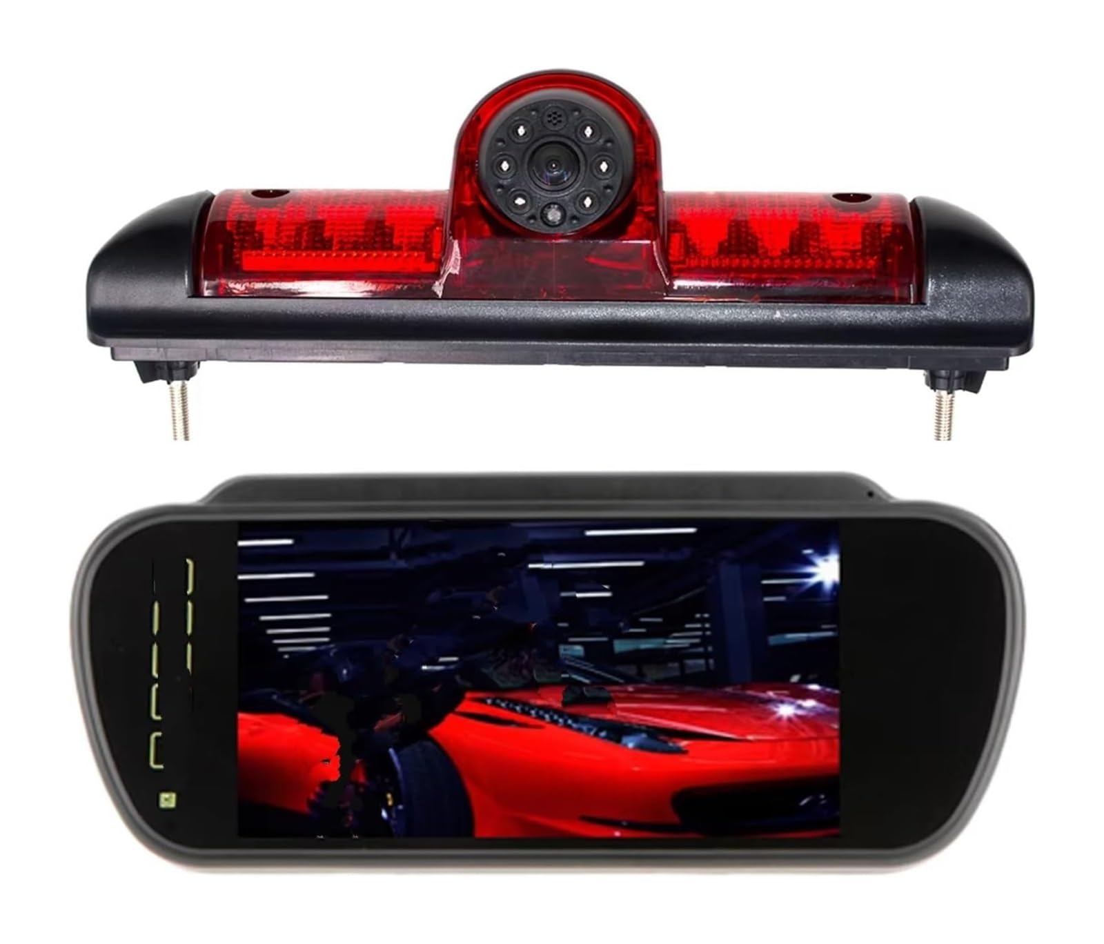 para FIAT para DUCATO X250 Cámara De Visión Trasera LED Luz Freno Monitor 7 Pulgadas Cámara de Respaldo