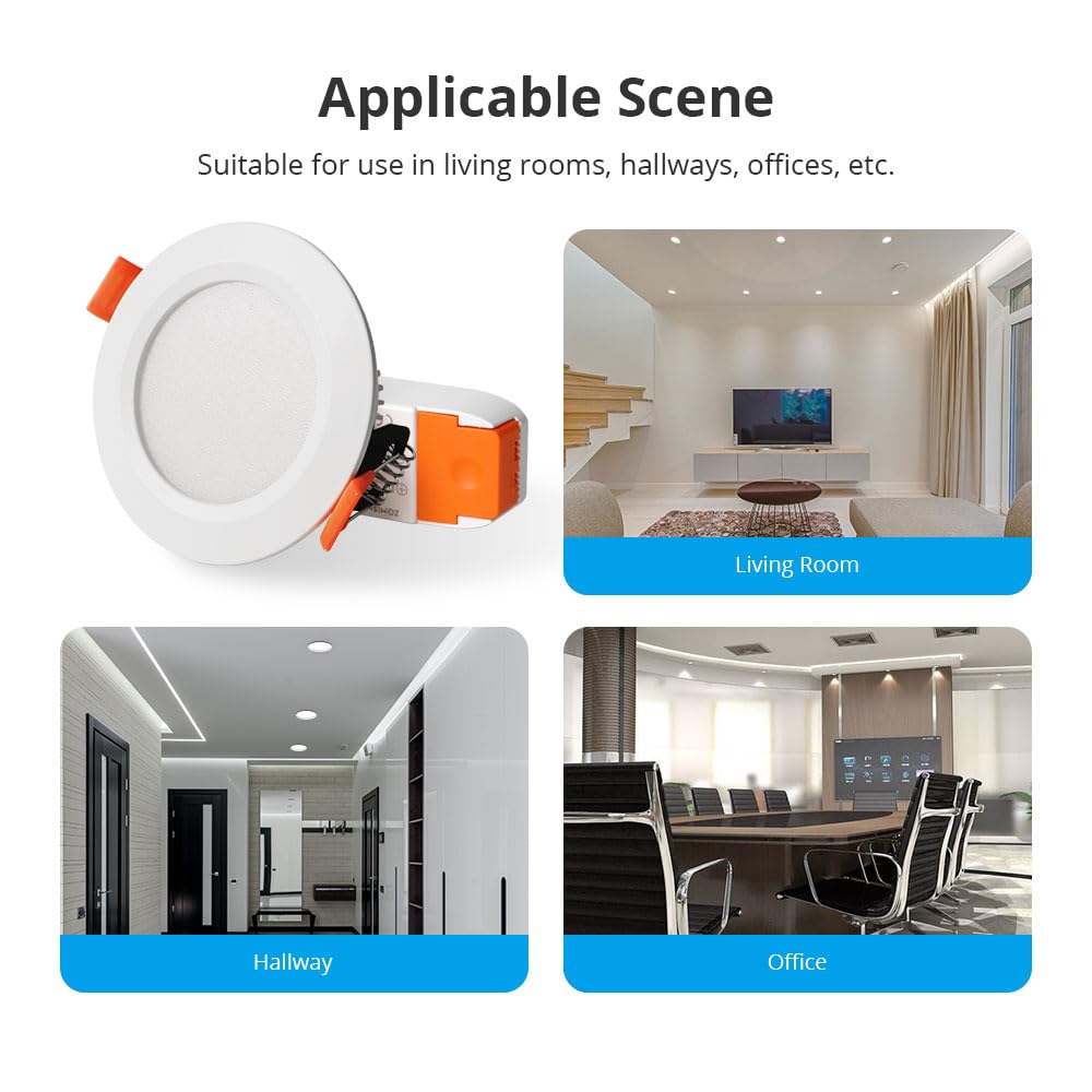 YoumiAi Matter Over WiFi Smart Light LED Lampada intelligente Matter, funziona con HomeKit, controllo vocale/app/timer (4 pollici 15W CW downlight)