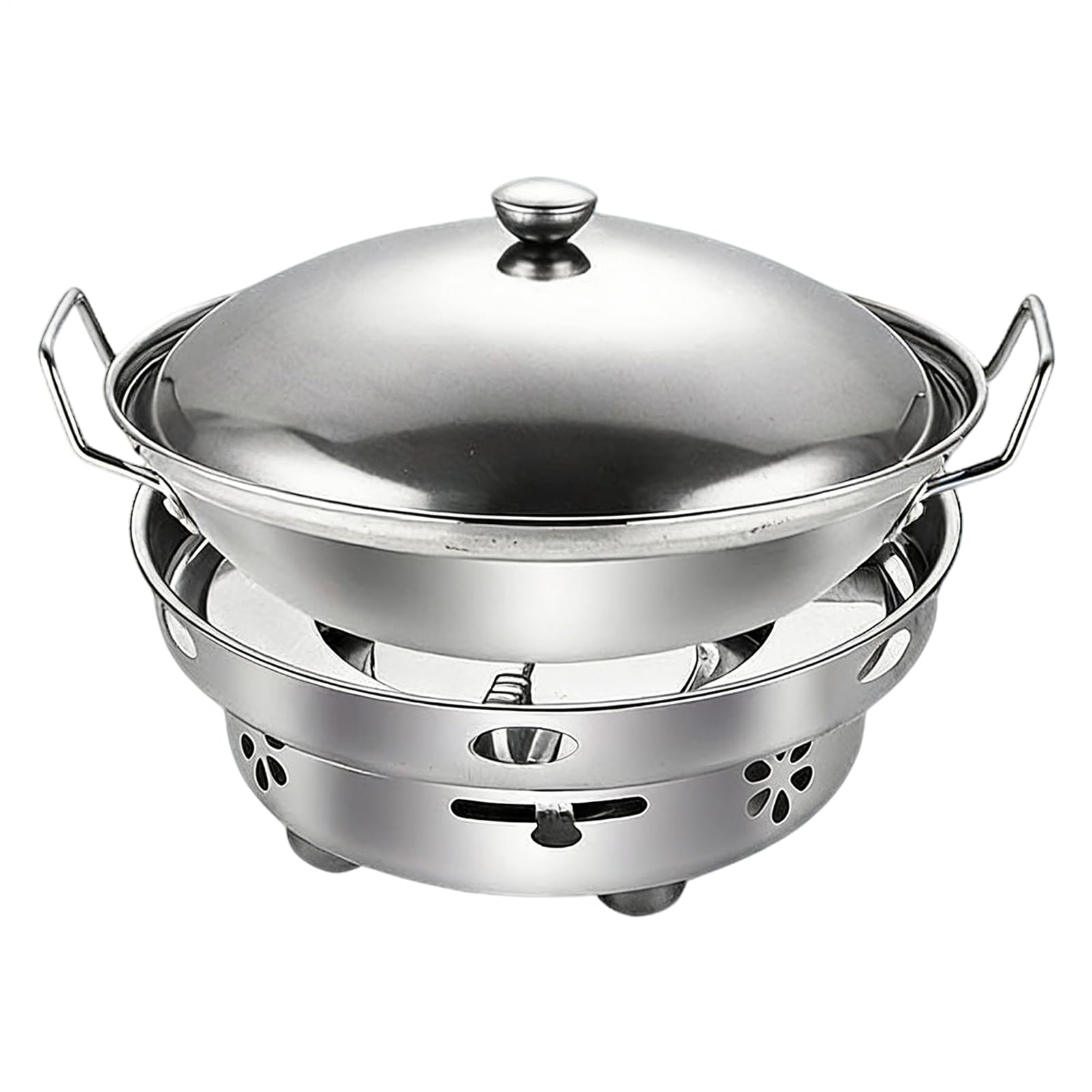 Casseroles de camping et réchaud à alcool pour cuisine en plein air et randonnée nomade