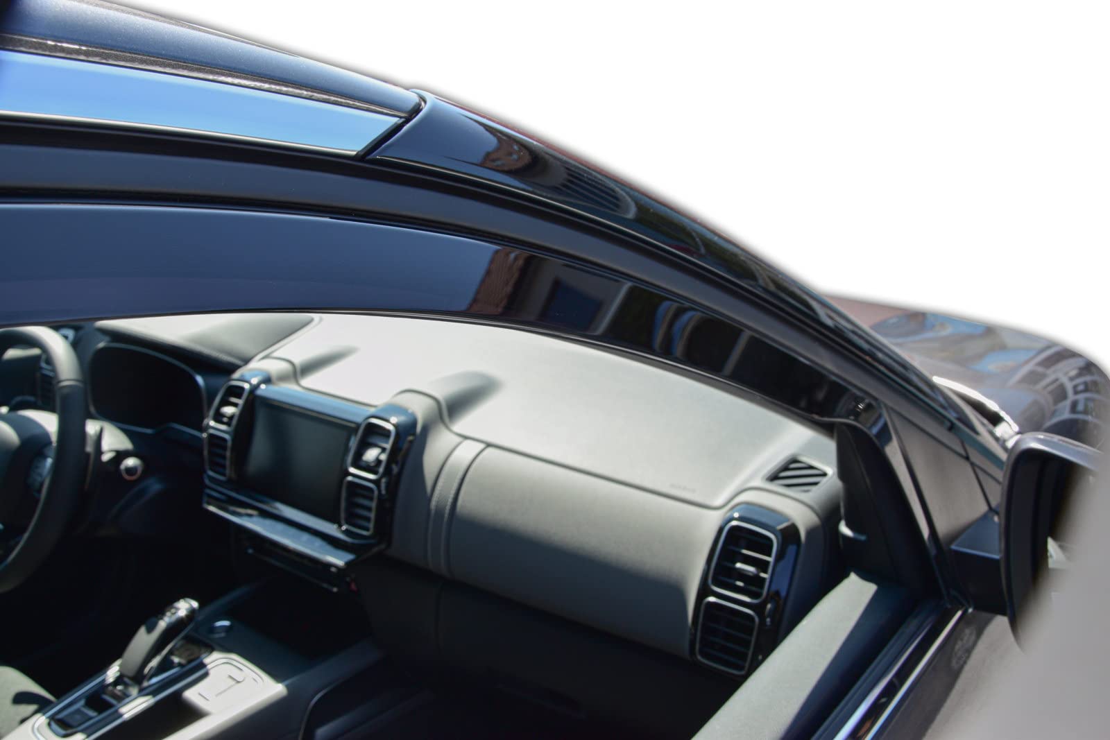 J&J AUTOMOTIVE Windabweiser passend für Citroen C5 Aircross 5-Türer ab 2019 4tlg, Heko Regenabweiser Vorne Hinten Getönt Dunkel Passform