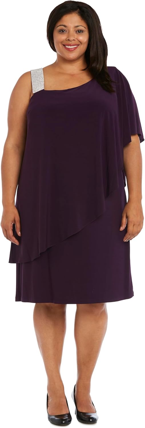 R&M Richards Women's Asymmetrical Elegance Cocktail Dress - Image 4