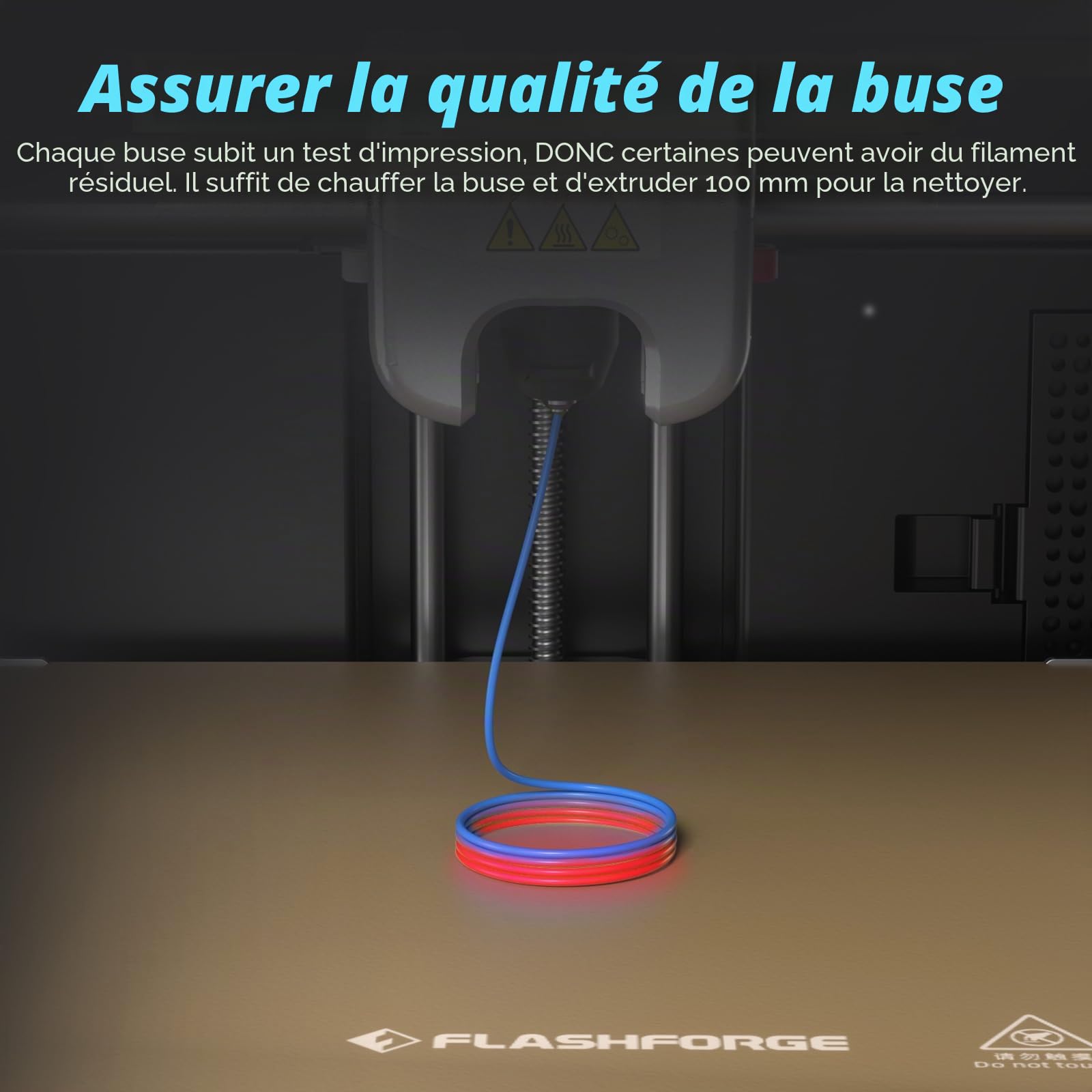 FLASHFORGE Adventurer 5M Pro Buse, 0.25mm 280℃ Buse à haut débit 32mm³/s pour une impression stable à grande vitesse, Adventurer 5M Hotend, 3S Buse à démontage rapide