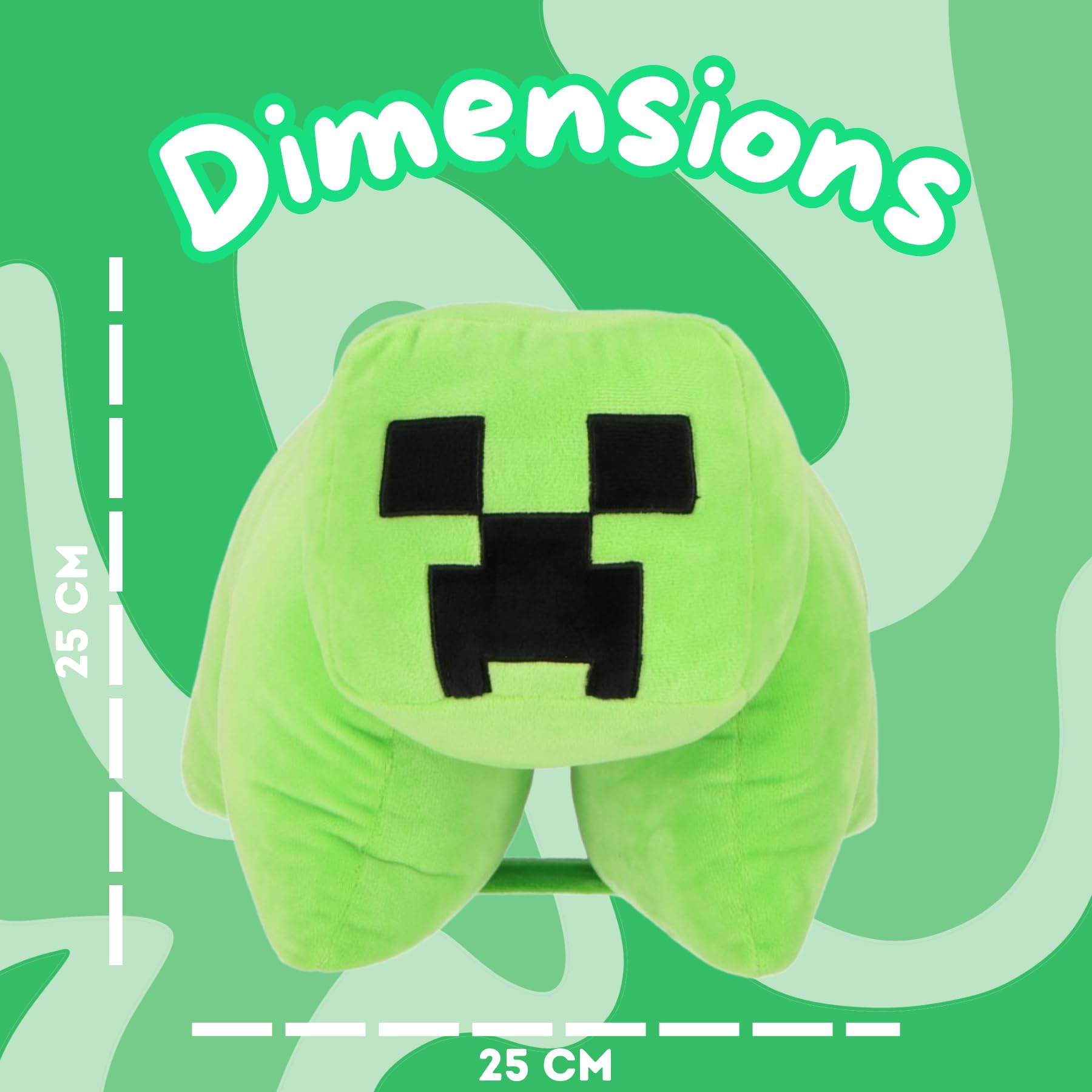 Minecraft Creeper Kuschelkissen – Offizielles 2-in-1 Plüschkissen & Kissen für Kinder – Gaming Geschenkidee in Grün