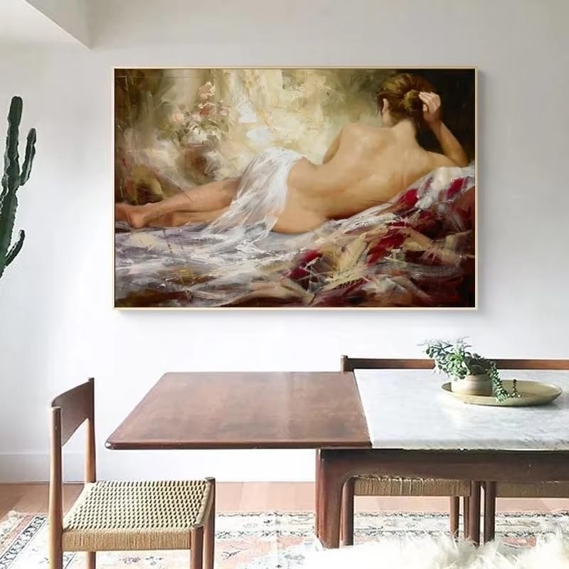 Tableau abstrait encadré femme toile AEFOUU décoration murale maison salon