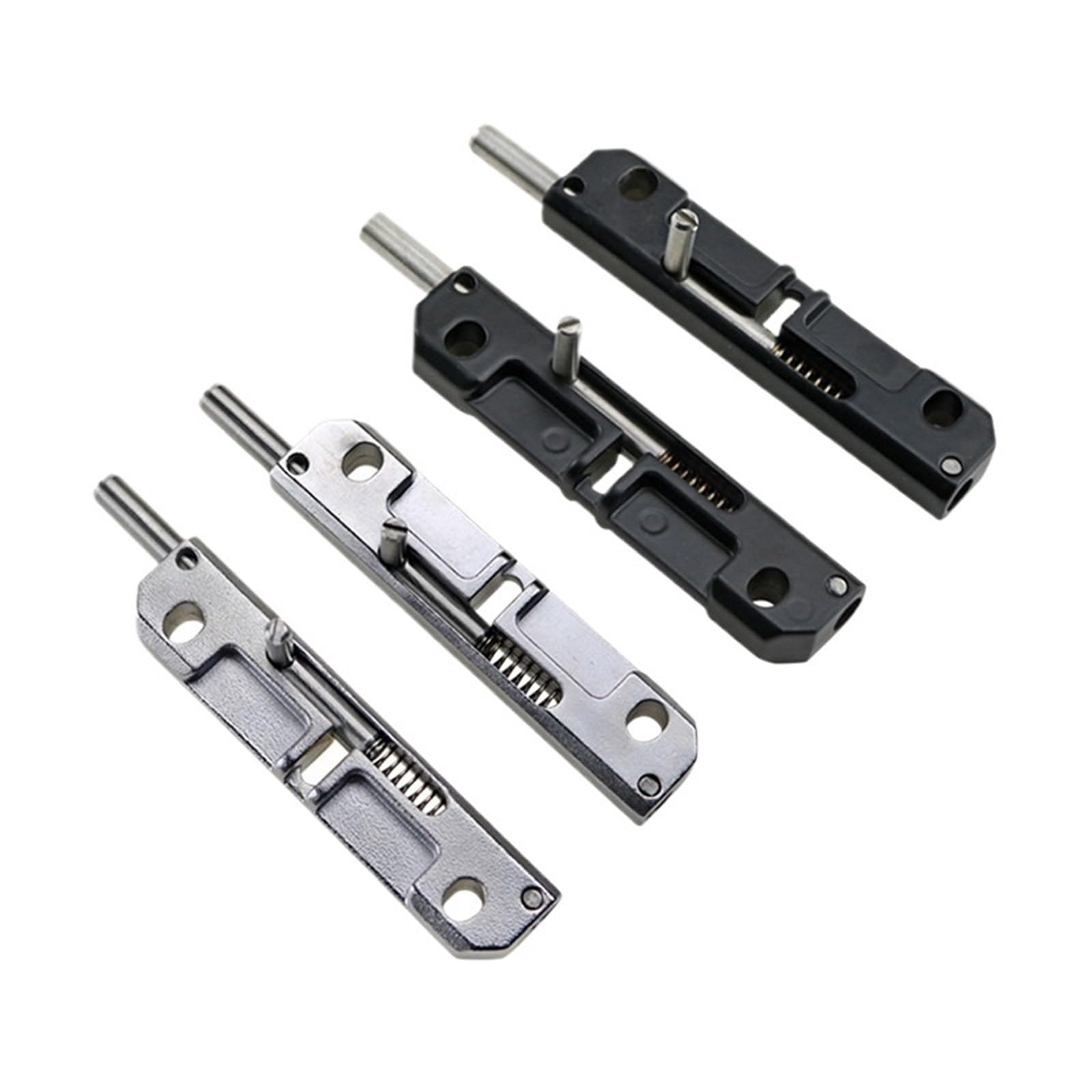 PWQBABJWL Spring-Loaded Detachable Hinge Stainless Steel Or Zinc Alloy Door Bolt Left and Right 1Pcs(Nickeling-L)