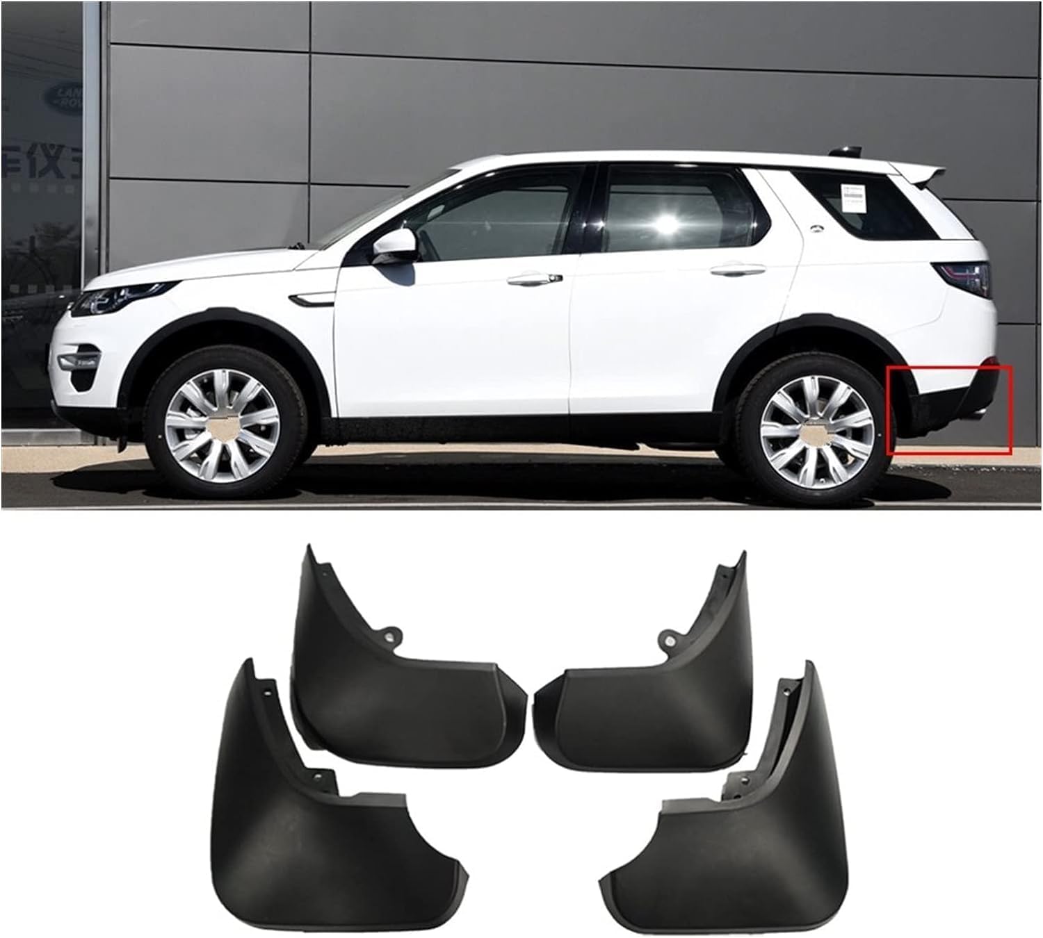 4 Pezzi Paraspruzzi per Auto per Land Rover Discovery Sport L550 2015-2019,Splash Guard Anti Macchia Parafango Car Trim Parafango Kit Guardie Fango