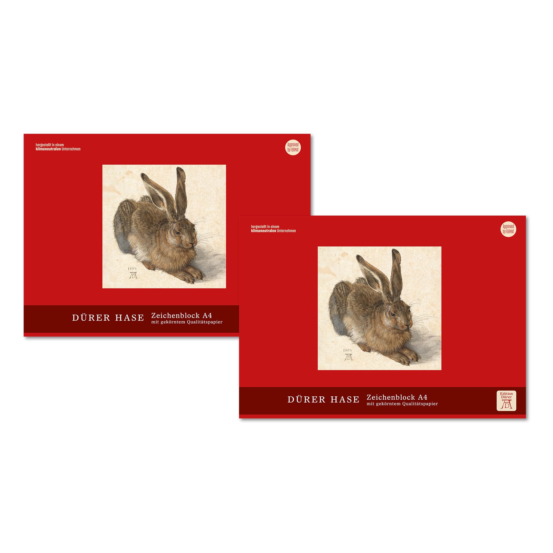 Edition Dürer Drawing Pad Grained A4 18 Sheets 100gsm Pack of 2 Colouring Pad for Children and Adults