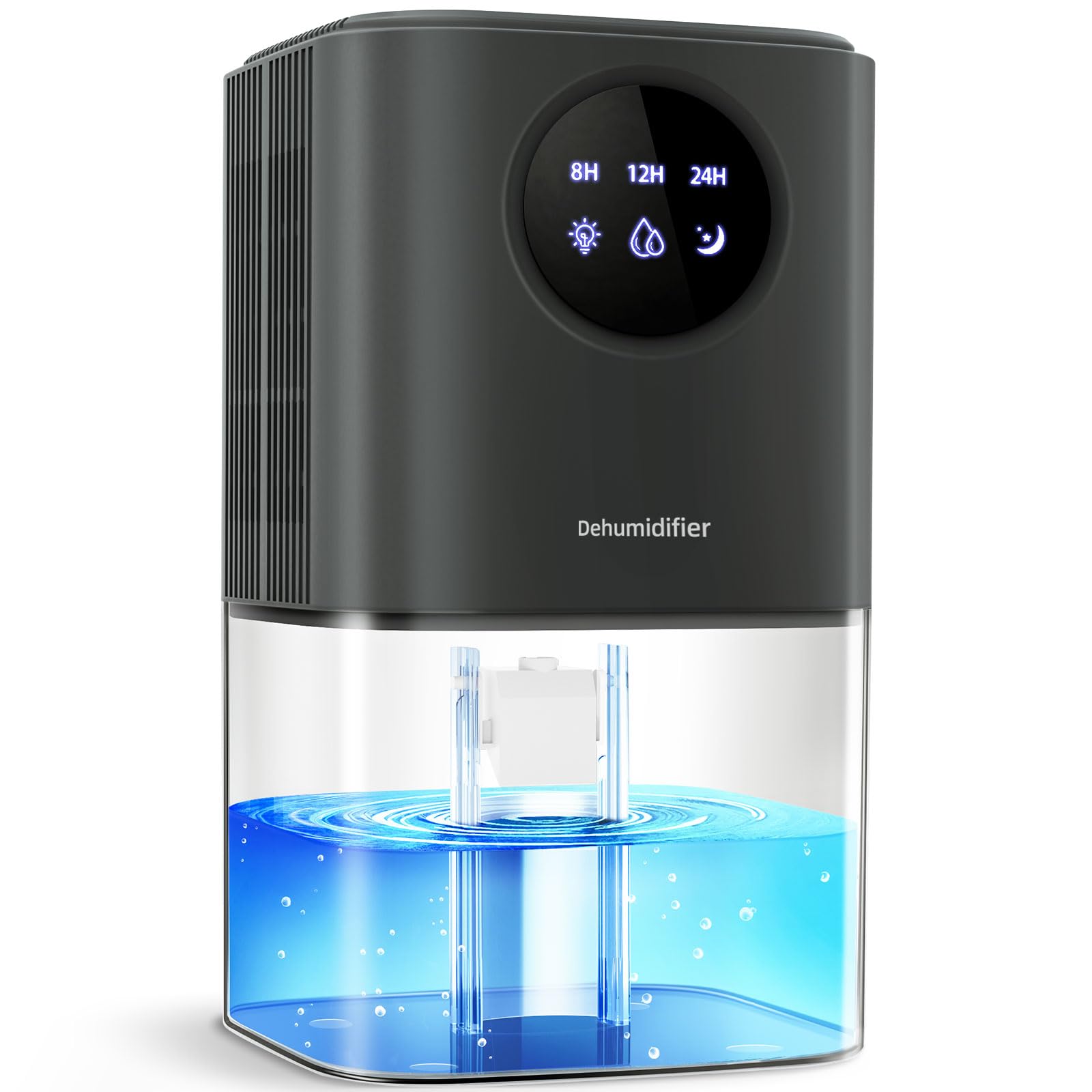 Deshumidificador Silencioso Bajo Consumo, 1.7L Deshumificador-Gris