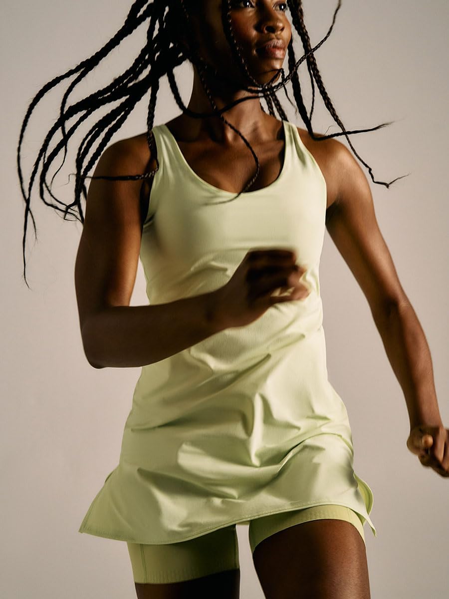 Outdoor Voices Women’s Jog Dress, Lightweight Athletic Dress with Built-in Shorts