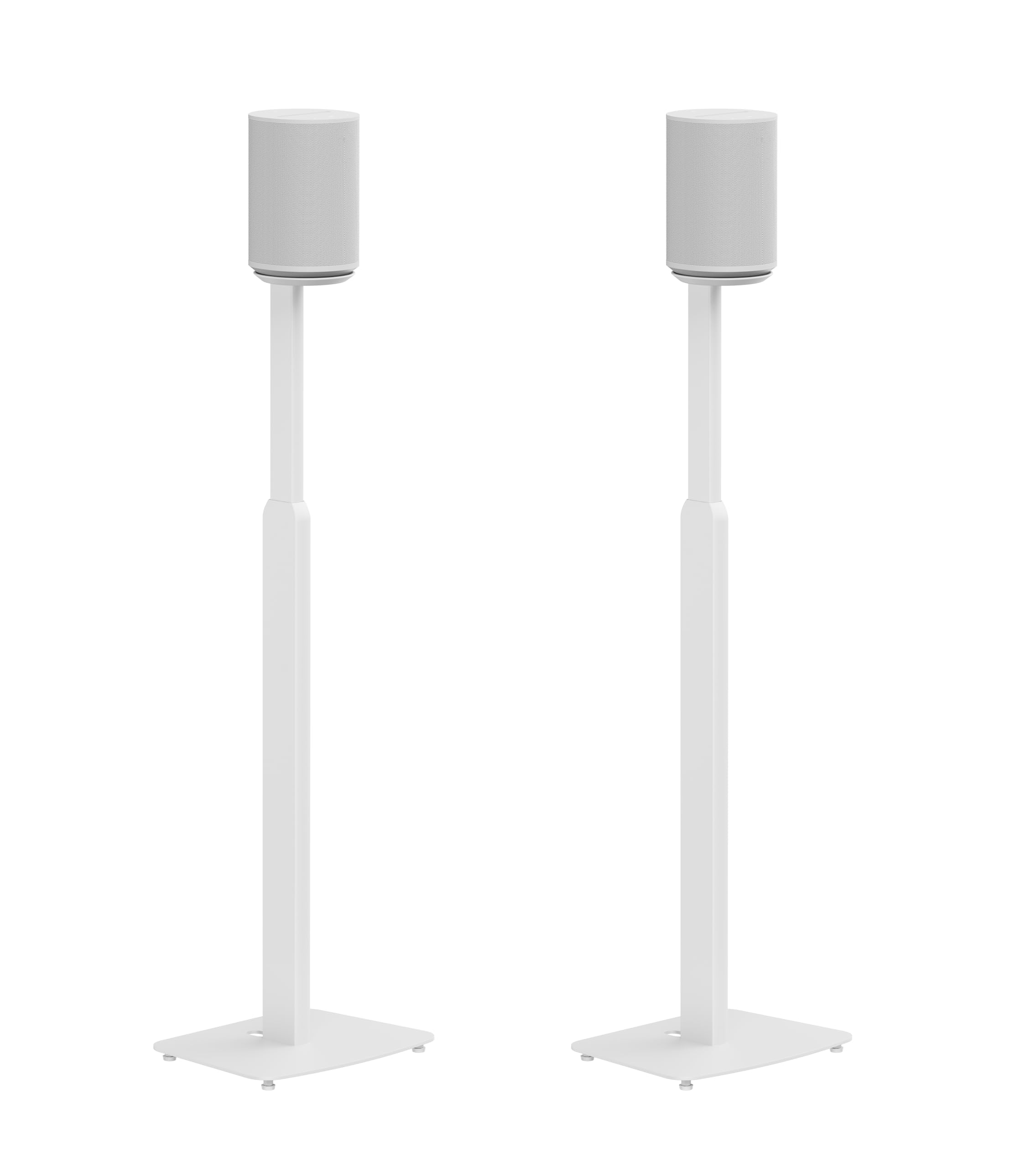ynVISION.DESIGN Adjustable Floor Stand Mount Compatible with SONOS Era 100 | White Brackets | Pair (2-Pack)