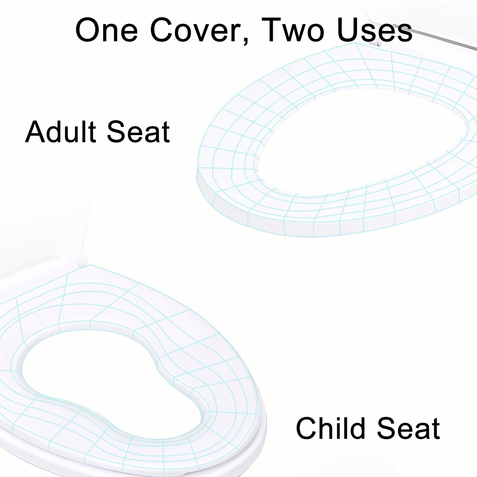 Asiento de Inodoro con Cierre Suave, Tapa de Inodoro Familiar en Forma de U de PP, con Orinal Infantil Incorporado, Fácil de Limpiar, para Baño y Hogar