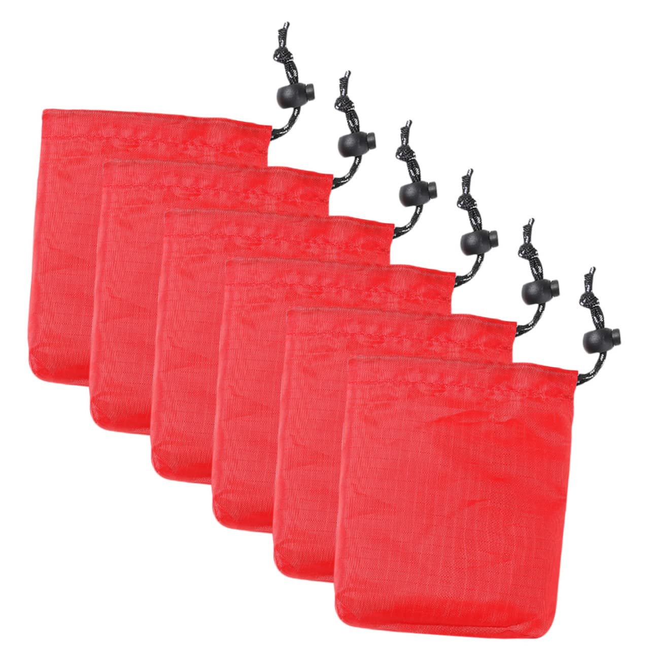 Balacoo 6Pcs Drawstring Storage Bags Compact Outdoor Sundries Organizer for Travel Camping Durable Reusable for Items