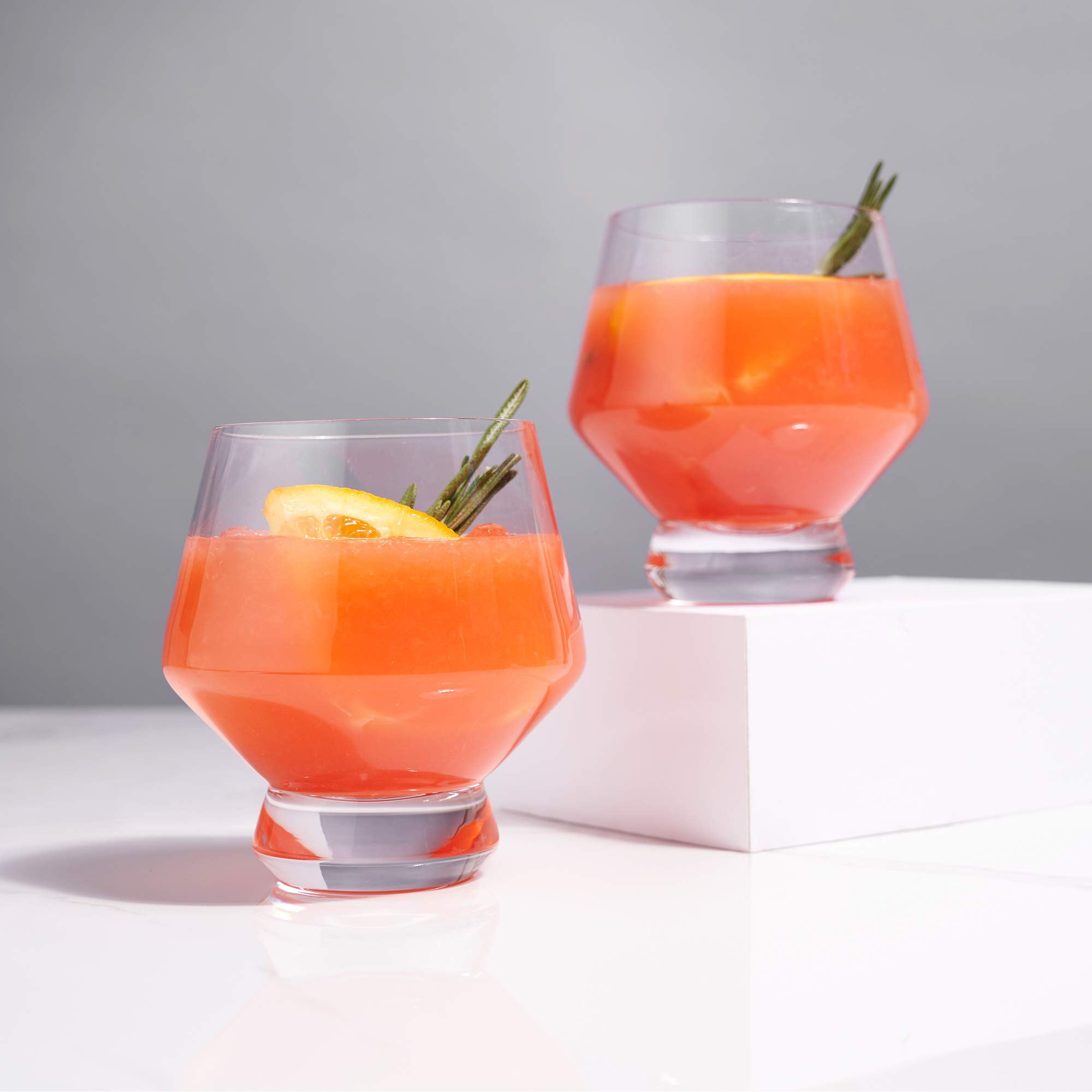Viski 6448 Raye : tasses à punch sur pied, verre (cristal sans plomb), 237 ml, multicolore