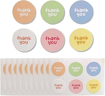 Amazon.co.jp: ありがとう シール ステッカー60枚 サンキューシール