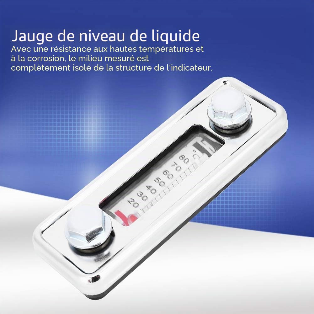 Joyzan Jauge de Niveau de Liquide D'huile, Système Hydraulique à Affichage Intuitif Transparent, Bon Capteur Précis Auto-scellant, Réservoir en Verre en Alliage, Outil de Mesure