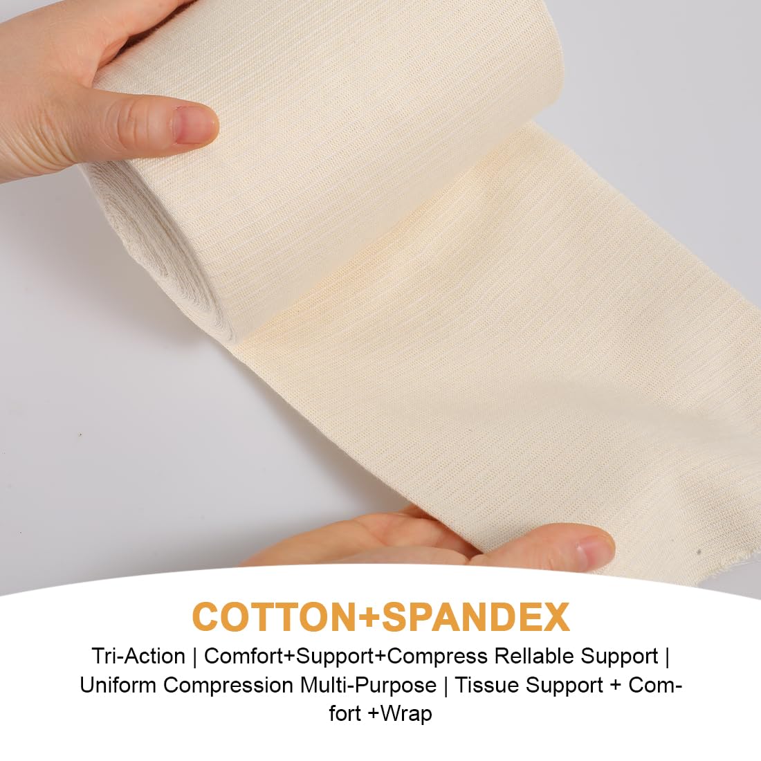 Tubular Bandage Elastic Compression Bandages Roll for Plus Size Leg Knee Wound Care Size H Breathable Cotton Stockinette Tubing Sleeve (2 Inch x 5.5 Yard) — Amazon image 2