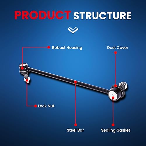 Miniatura 3 de MOCA K750610 K750611 - Barras estabilizadoras delanteras compatibles con 2011-2012 para Hyundai Sonata y KIA Optima construida antes del 1211 fecha