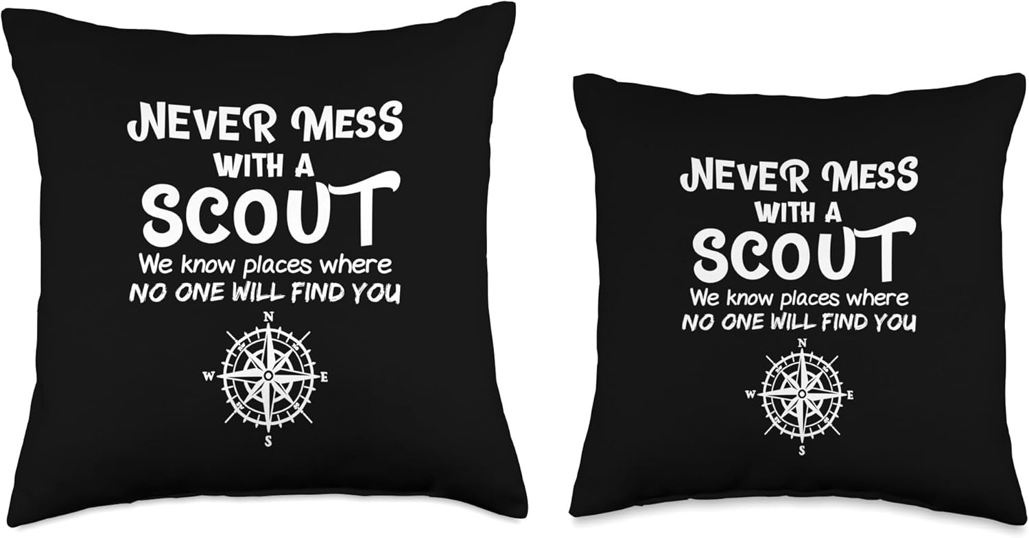 Scout Gift Never Mess With A Scout Throw Pillow