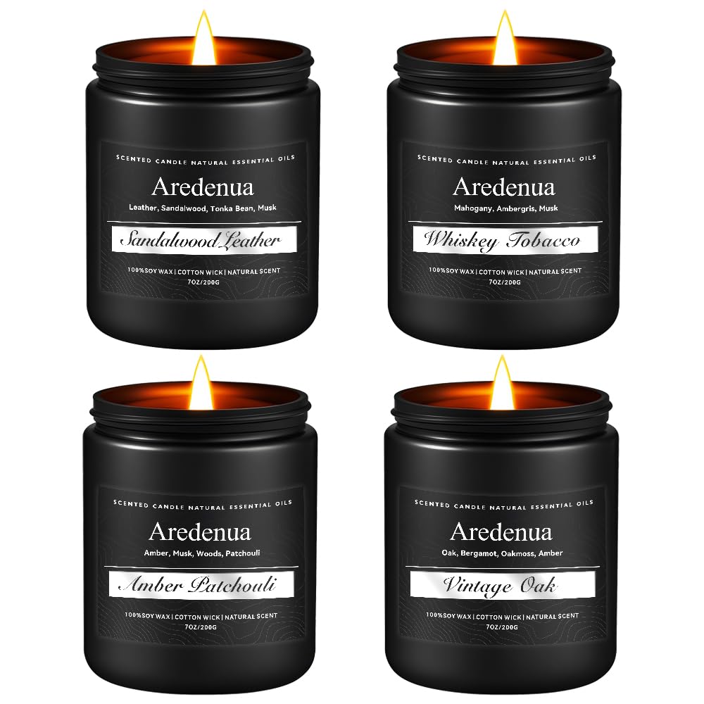 Aredenua Mens Candle Set 4 Pack