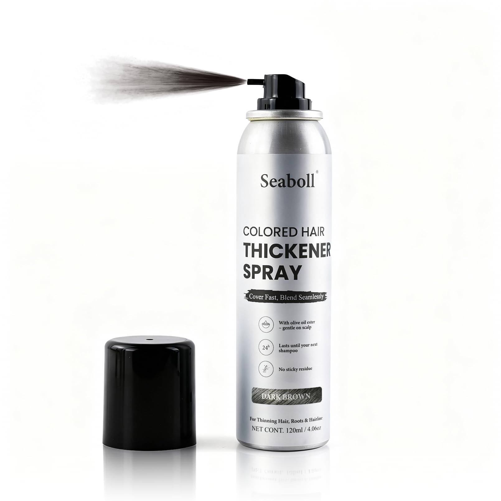 Root Touch Up Hair Color Spray–4oz, Sweat-Resistant & Natural, Instant Gray Hair Cover Up, Temporary Root Concealer Hair Filler Dye Spray for Hairline, Scalp&Thinning– Dark Brown – Women & Men