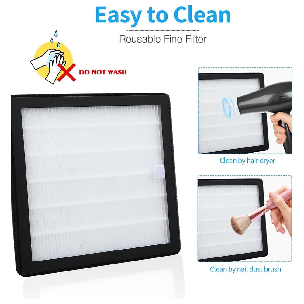 Colector de polvo de uñas, aspiradora de 60 W con 3 luces LED, filtro extraíble, 2 modos de succión, conducto de 360°, para salones, laboratorio, hogar