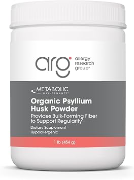 Metabolic Maintenance Organic Psyllium Husk Powder - 3g of Organic Soluble Fiber Supplement - Digestive & Bowel Regularity Support - Non-GMO Plant Fiber - 150 Servings - 1 lb