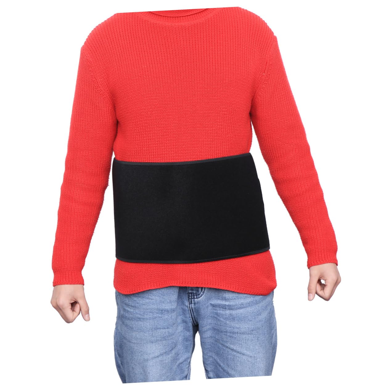 Didiseaon Waist Support Belt Breathable Back Strap Lumbar Brace Strap Adjustable Waist Support Back Support Belt Black